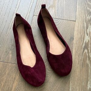 NWOT Caslon Suede Ballet Flats in Burgundy - Women